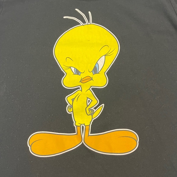 Warner Bros. LOONEY TUNE Black and Yellow Tweety Short Sleeve Tee WOMENS SIZE M - Picture 4 of 6